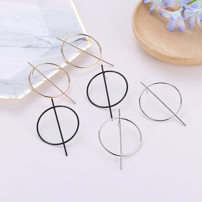 Cặp bông tai khoen tròn đơn giản cho nữ