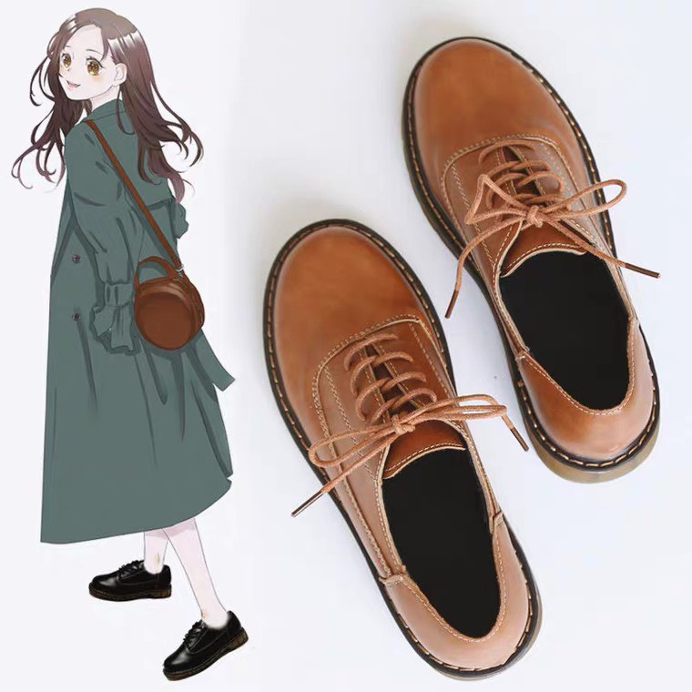 Giày Vintage Harajuku thắt nơ