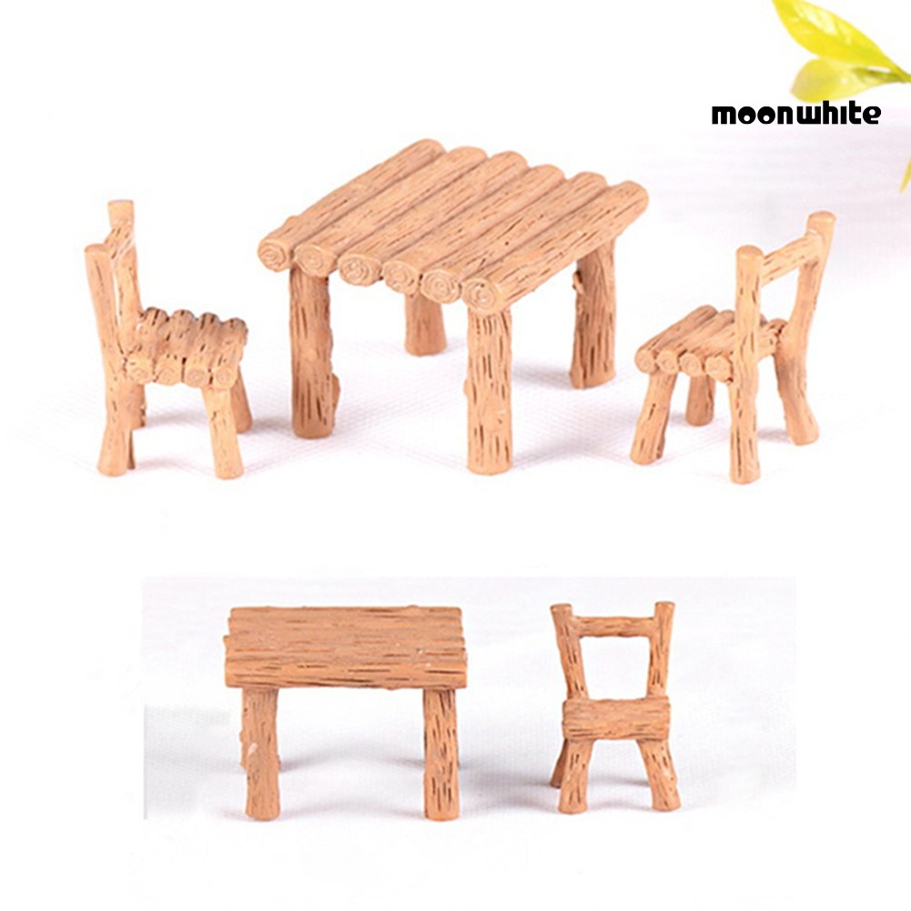 Set 3 Mô Hình Bàn Ghế Mini Trang Trí Nhà Búp Bê