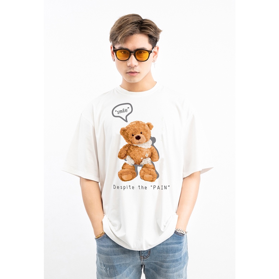 Áo phông trơn hình in 3D phom rộng M44 One shop