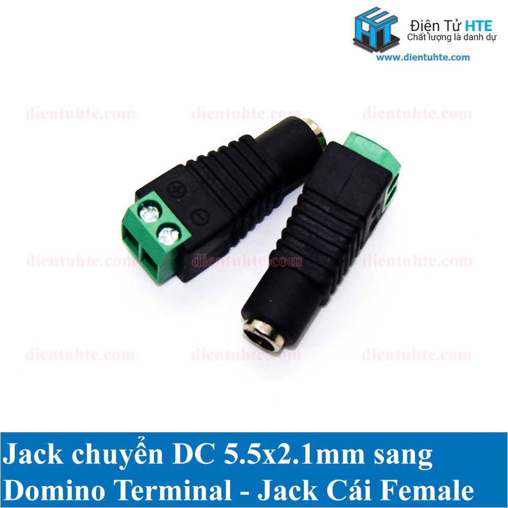 Bộ 5 Jack chuyển nguồn DC 5.5x2.1mm sang cổng Domino 2P