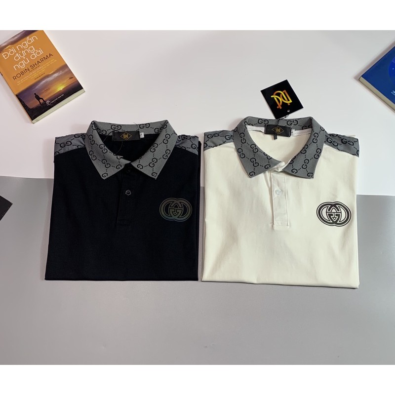 Áo thun nam cổ trụ_áo thun nam cổ bẻ thêu logo(chất liệu cotton 109% vải dày co dãn 4 chiều) | BigBuy360 - bigbuy360.vn