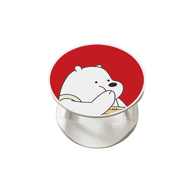 Giá đỡ điện thoại in hình gấu trắng hoạt hình dễ thương