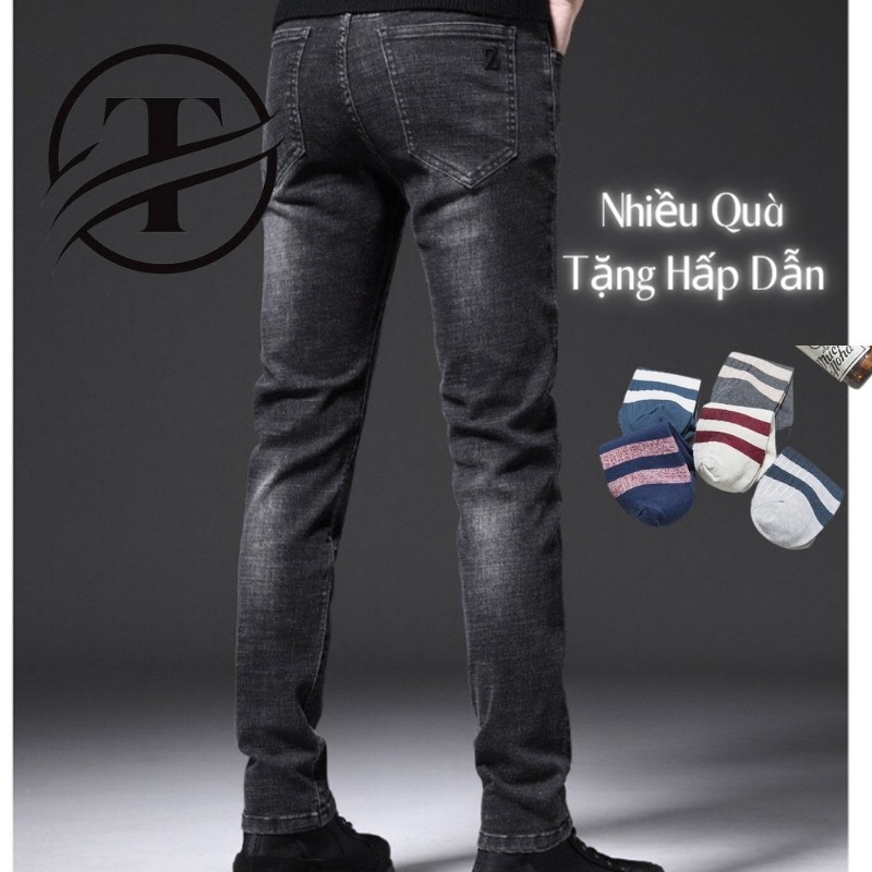 Quần Jeans Nam QJ08 Quần Jeans Vải Bò Cao Cấp Co Dãn 4 Chiều