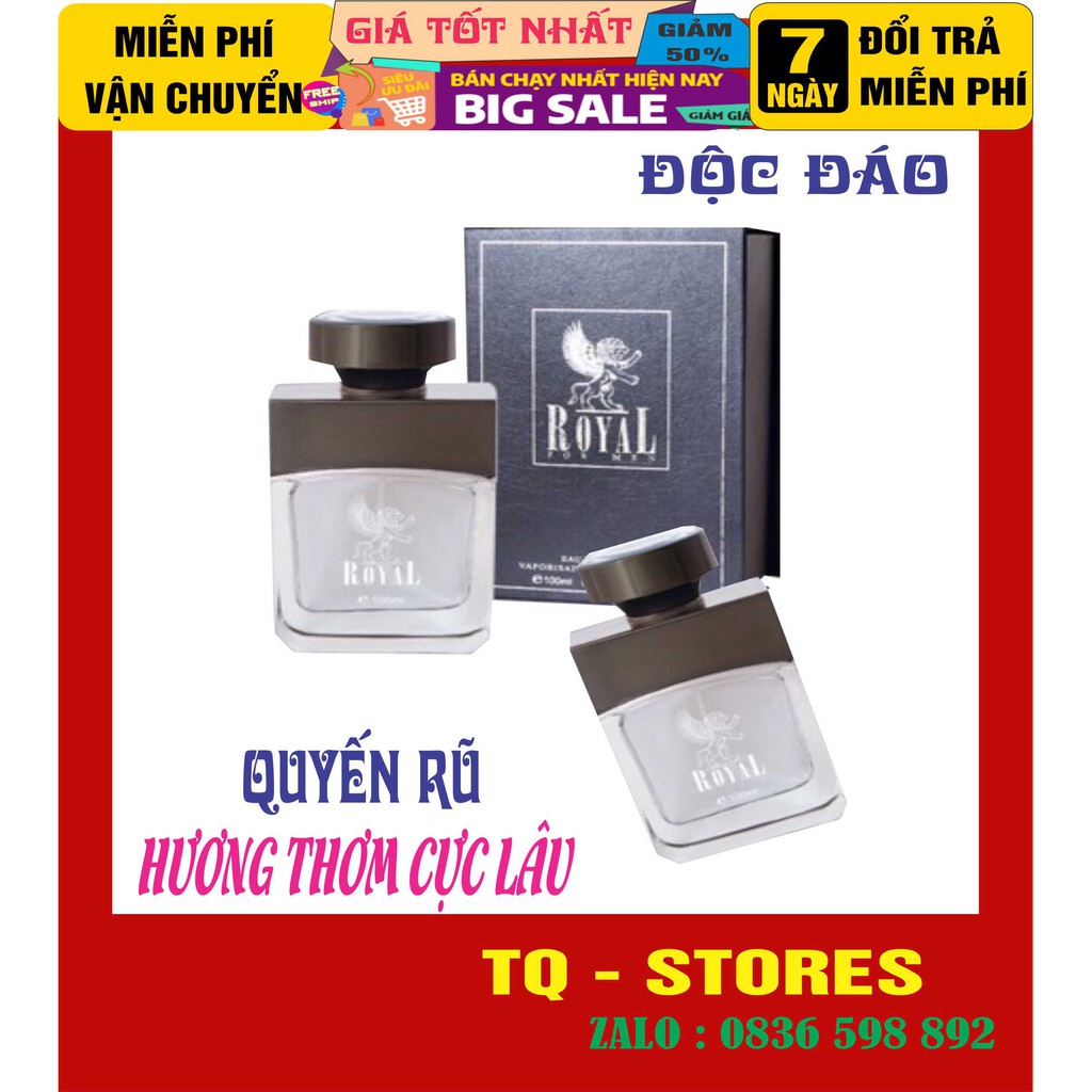 (CÓ VIDEO TỰ QUAY)Nước Hoa nam Sử Tử  R'oy'al For Men Tím 100Ml