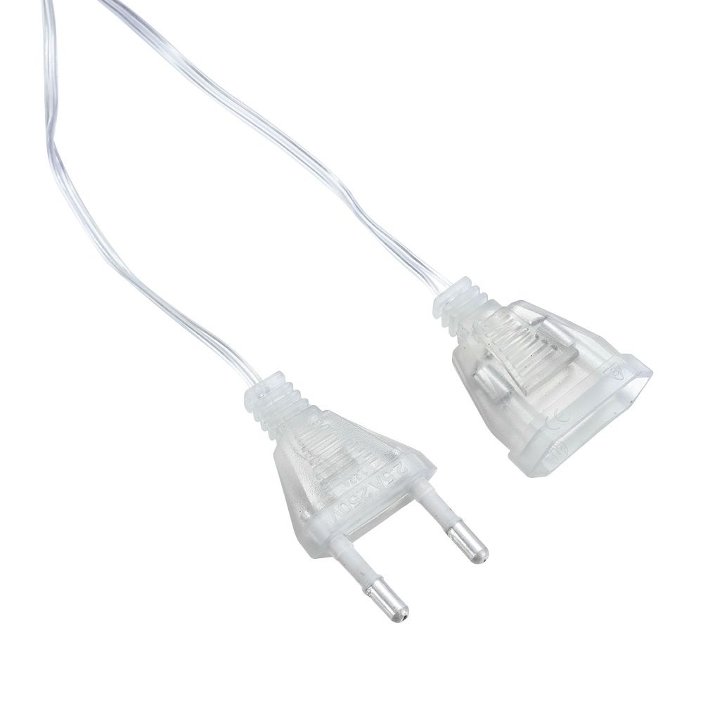 Dây đèn LED nối dài 3m 220V trong suốt kèm công tắc kiểu Châu Âu trang trí giáng sinh