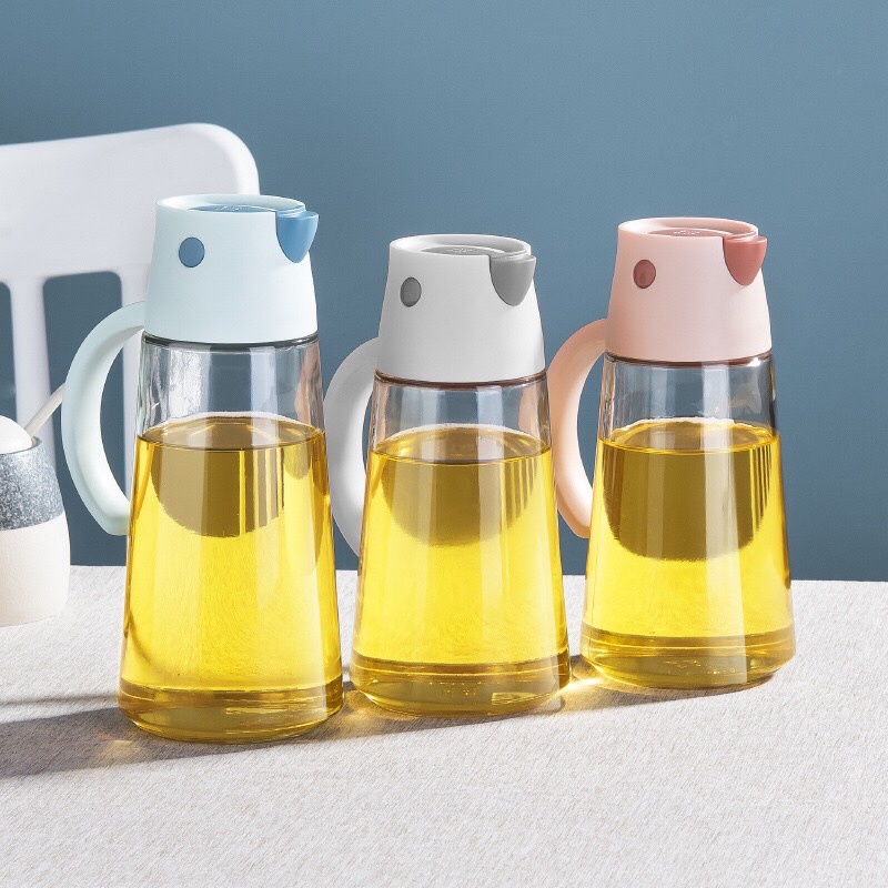 Chai rót dầu ăn -nước tương, nước mắm size lớn 650ml -Đồ gia dụng thông minh -Decor phòng bếp DA23