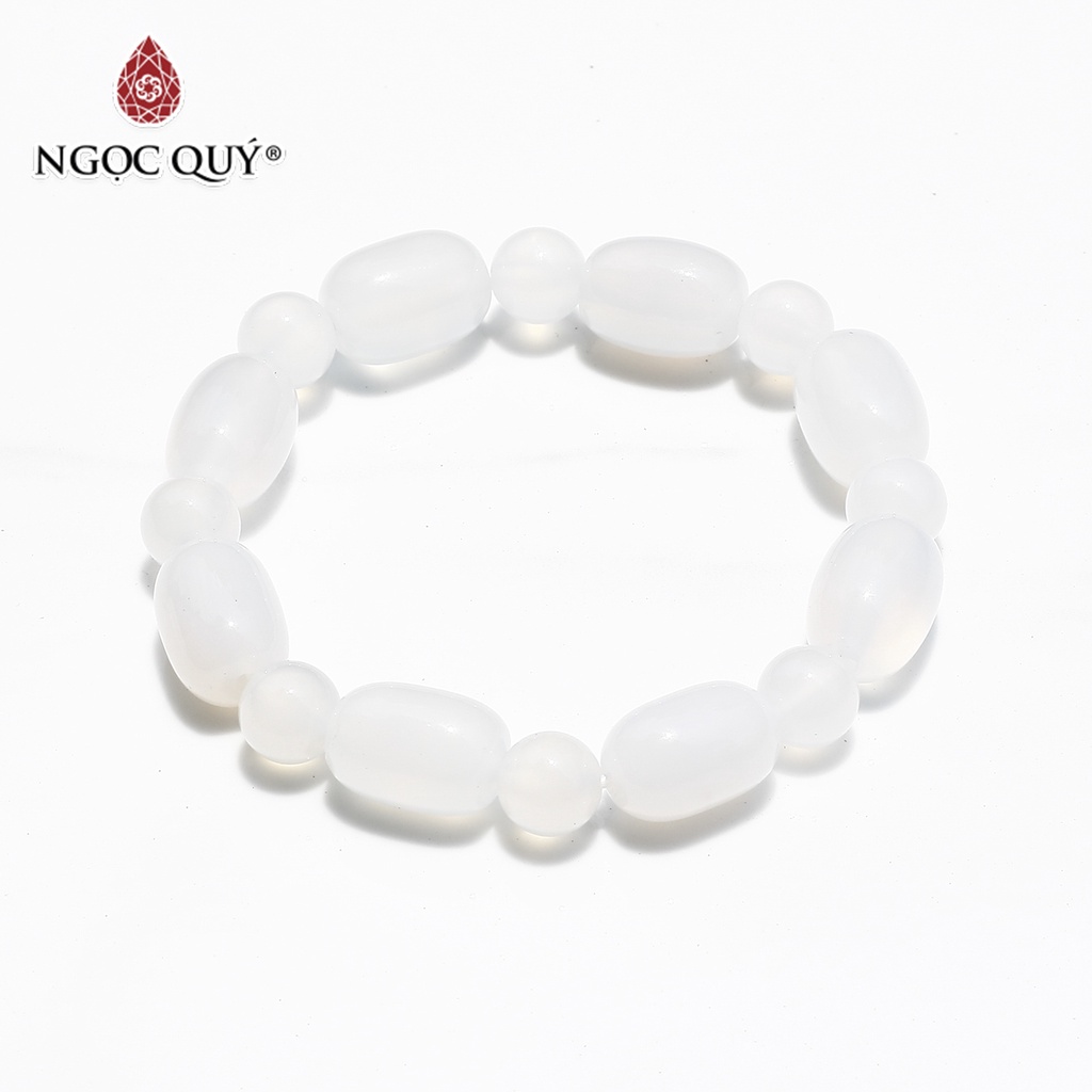 Vòng lu thống mã não trắng - Ngọc Quý