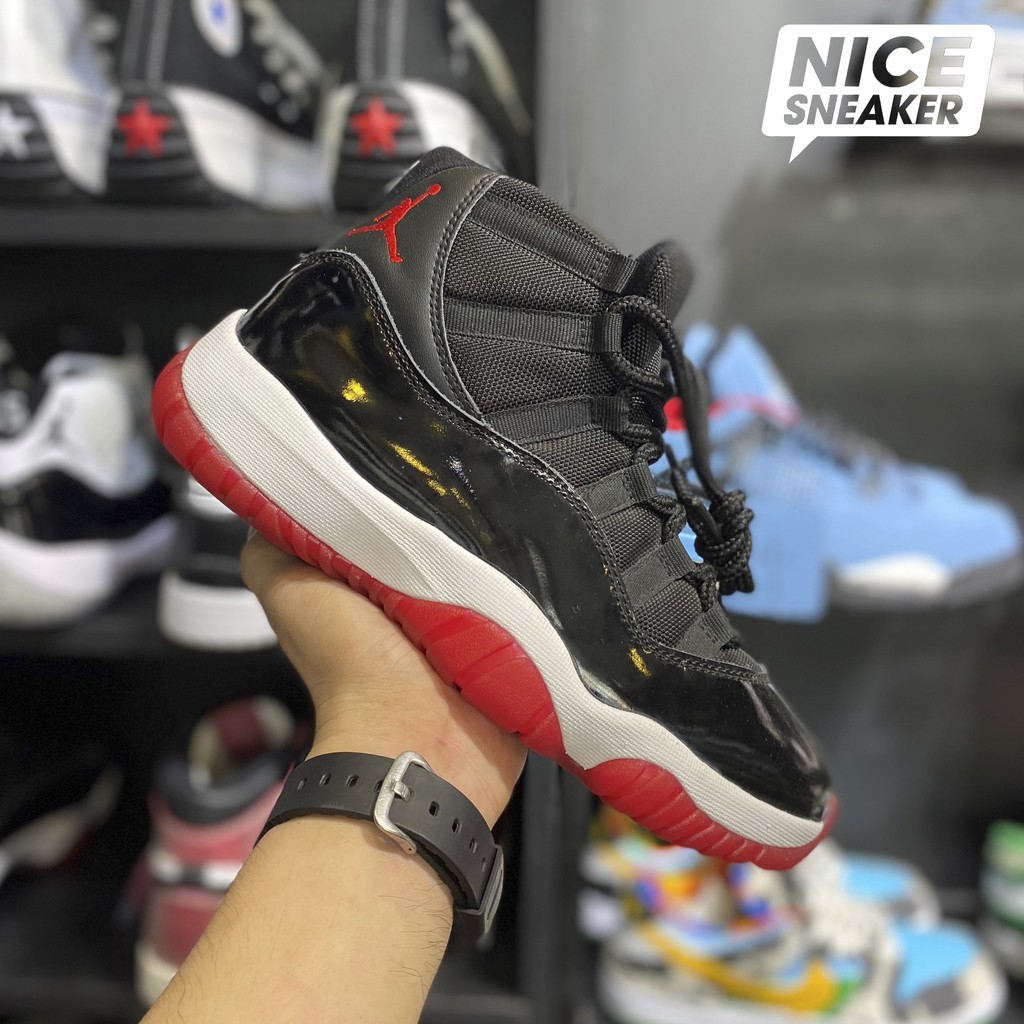 [ Nice Sneaker ] Giày sneaker | giày bóng rổ Jordan 11 Bred ( đen đỏ ) | bản 1:1 chuẩn .