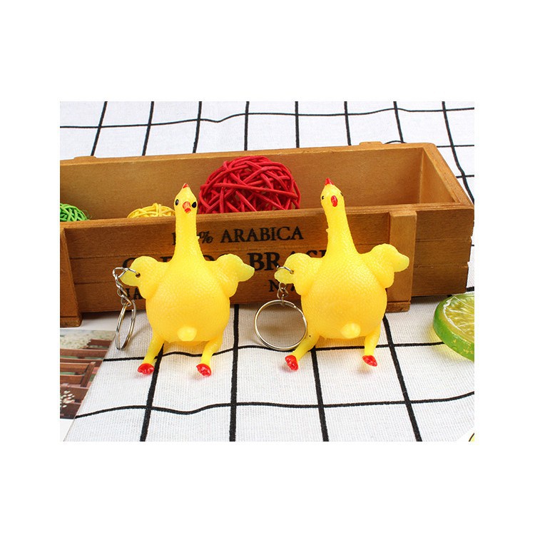 Móc Khóa Hình Gà Đẻ Trứng Dễ Thương