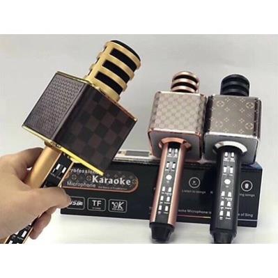 Micro karaoke bluetooth SD18 hát trên điện thoại tích hợp loa - Mic không dây kiêm loa di động bluetooth