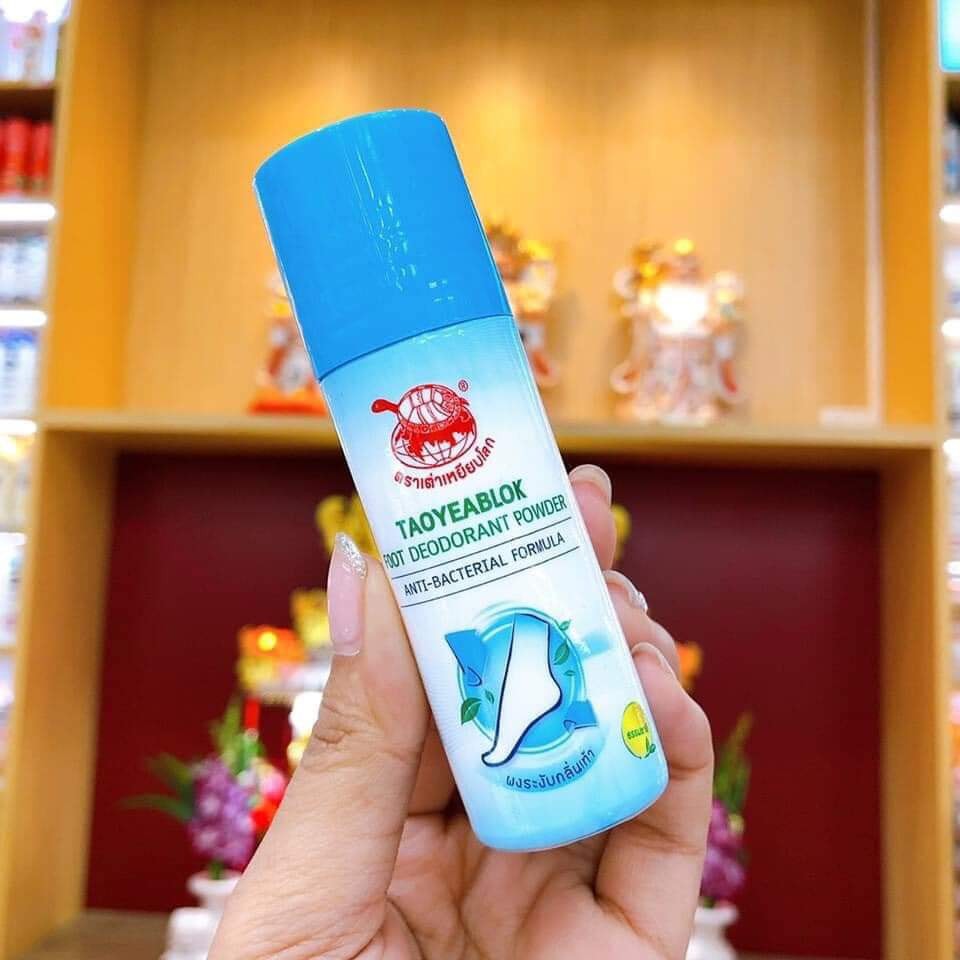 (Xanh Dương) 01 Phấn Rùa Khử Mùi Hôi Chân TAOYEABLOK Foot Deodorant Powder Anti Bacterial - Hương Bạc Hà