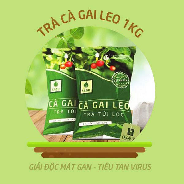 [1KG]TRÀ GIẢI ĐỘC GAN CÀ GAI LEO SADU TÚI LỌC thanh lọc cơ thể,hỗ trợ điều trị bệnh gan,không chất bảo quản có giấy ATTP