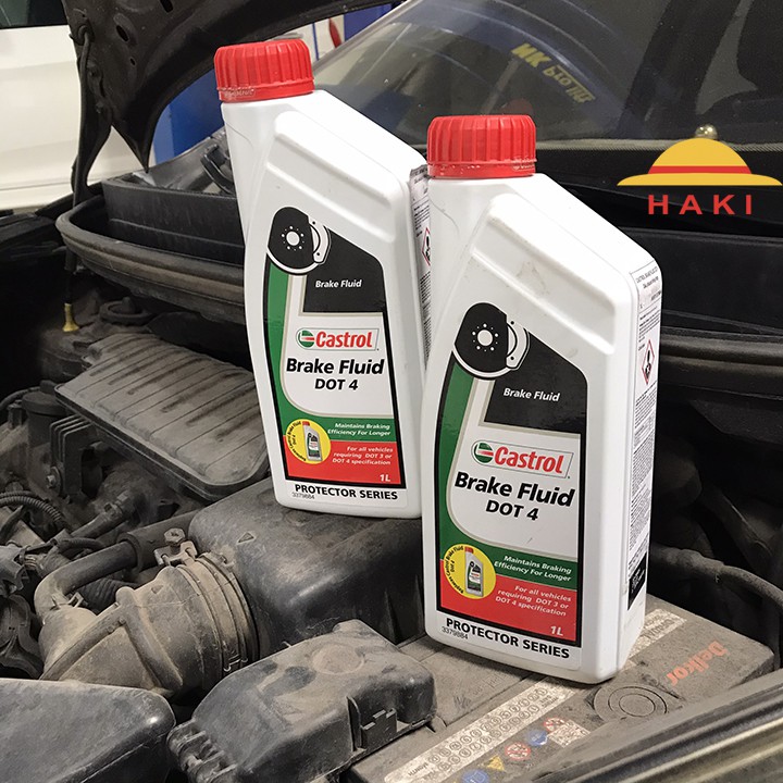 Dầu phanh dot 4, dầu thắng dot 4 xe ô tô, dầu phanh xe máy Castrol 1L (dùng được cho loại dot 3) [CHÍNH HÃNG CASTROL]