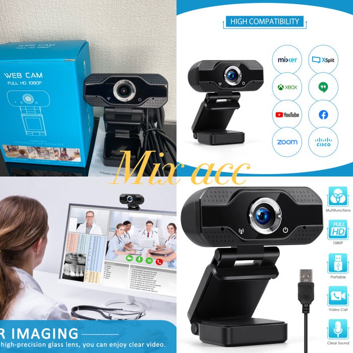 Webcam V8 Full Hd 1080p Full Hd 1080 P Kèm Micro | BigBuy360 - bigbuy360.vn