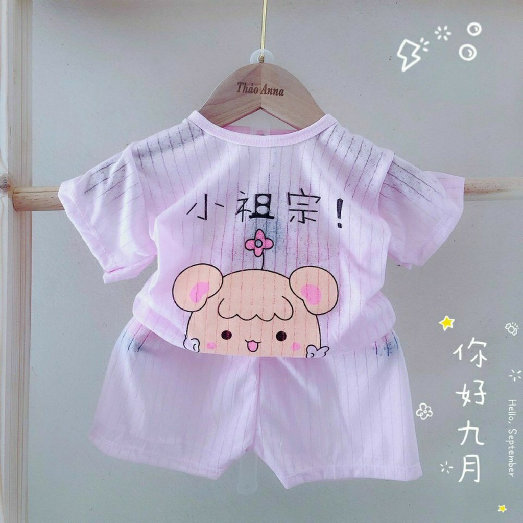 Bộ dài tay cotton giấy mùa hè cho bé trai bé gái sơ sinh 3-14kg, nhiều màu