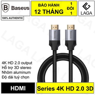 Cáp HDMI Siêu Nét Baseus Enjoyment Series 4K HD 2.0 Hỗ Trợ 3D HDMI To HDMI Adapter Cable 2M / 3M
