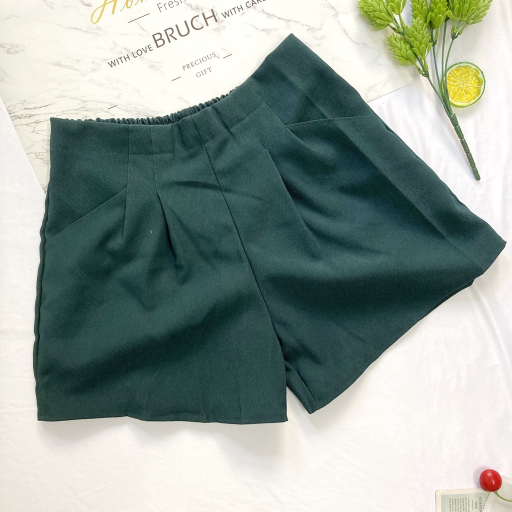 Quần đùi nữ từ 45-52kg - quần short nữ vải kaki mềm mát Lưng Cao - QU63