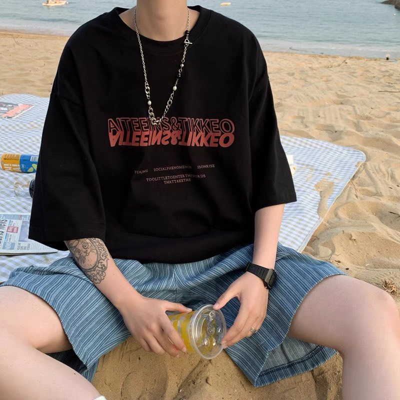 Áo thun nam nữ form rộng tay lỡ unisex chất mềm mịn AT 529