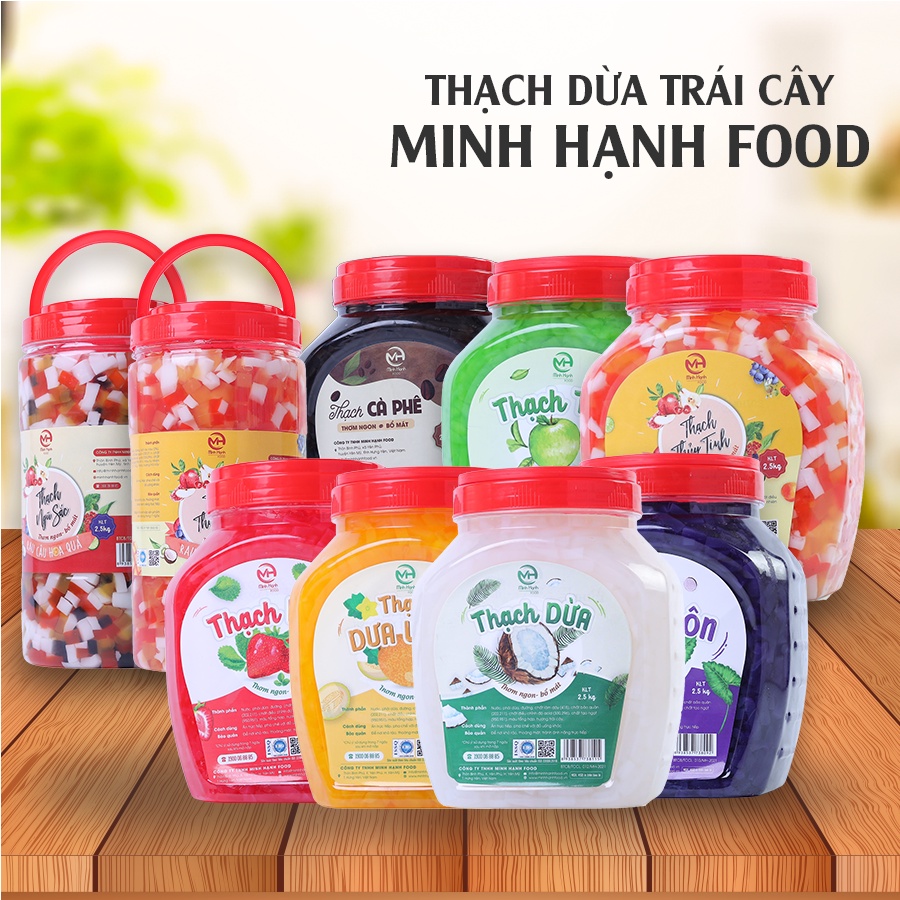 [TỔNG HỢP] - Thạch Dừa Trái Cây MINH HẠNH - 2.5kg - Nguyên liệu pha chế trà sữa HIỆP PHÁT