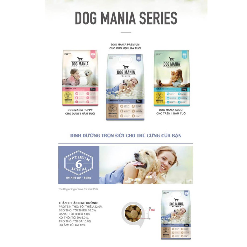 Thức ăn hạt cho chó Dog Mania Premium 3kg