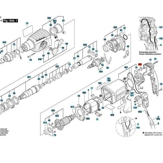 Cọ Carbon Bosch Gbh 2-22, 2-23, 2-24, 2-26, 3-28