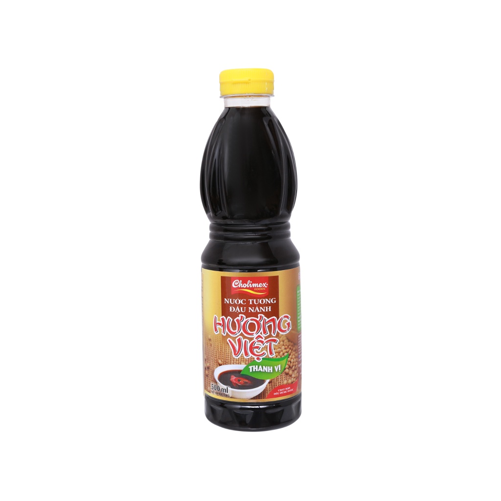 Nước tương đậu nành thanh vị Hương Việt chai 500ml