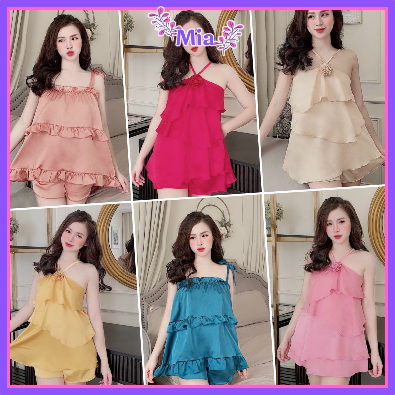 2D3 Bộ Ngủ Lụa Latin 2 Dây Sexy #Đồ Ngủ | Đồ Bộ Nữ | Váy Ngủ | Pizama | Pyjama `` | BigBuy360 - bigbuy360.vn