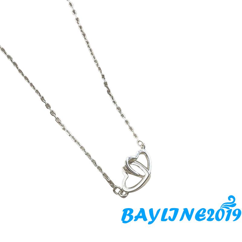 Vòng Tay Dây Xích Hình Trái Tim Đôi Rỗng Có Thể Điều Chỉnh Trang Sức Thời Trang Dành Cho Bạn Nữ