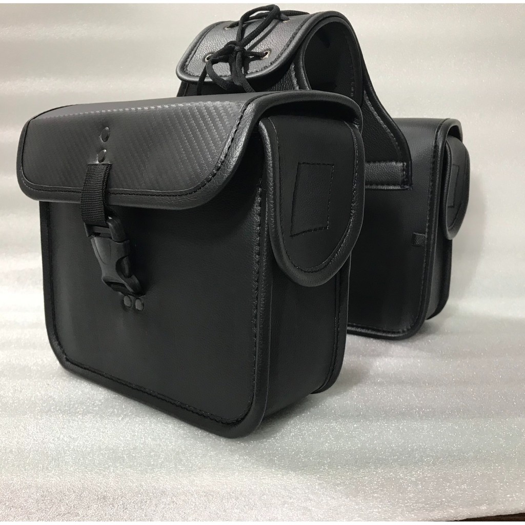 CẶP TÚI VUÔNG WOL MÀU ĐEN TREO HÔNG ,TREO ĐƯỢC NHIỀU LOẠI XE MÔ TÔ