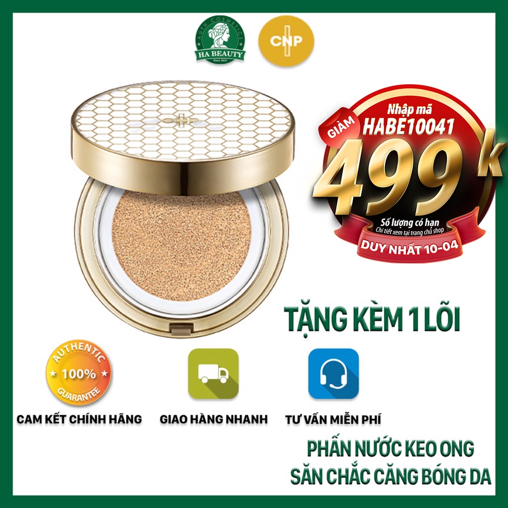 Phấn nước tinh chất keo ong săn chắc căng bóng da CNP Propolis Ampoule Inradient Cushion 15g tặng thêm lõi refill 15g