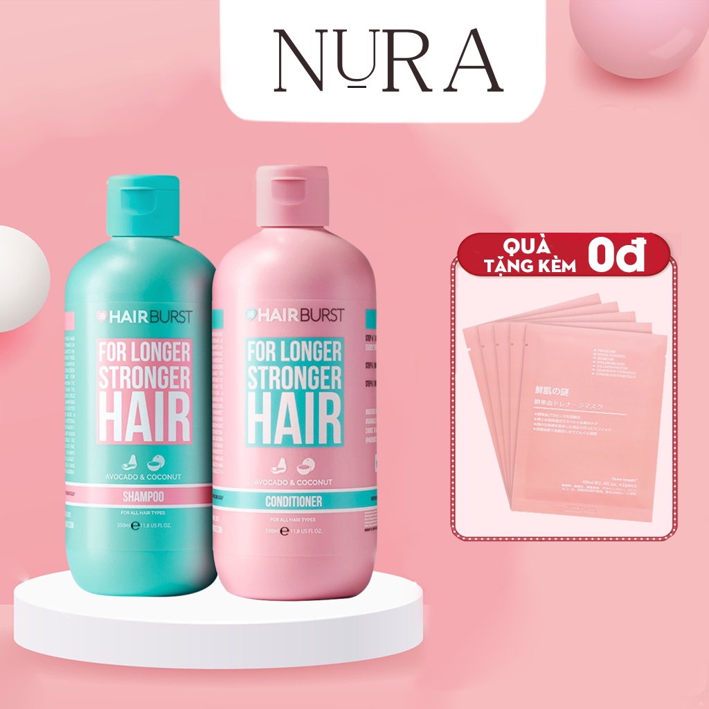 Cặp Dầu Gội Xả Hairburst Chăm Sóc, Kích Thích Mọc Tóc, Ngăn Ngừa Tóc Rụng (350ML)