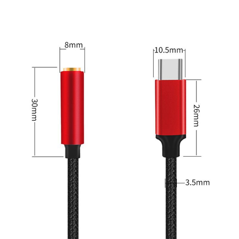 QUU USB C Headphone Jack Adapter Type C Male to 3.5MM Female Aux Audio Cable for Samsung Xiaomi Huawei HTC OnePlus Cellphones