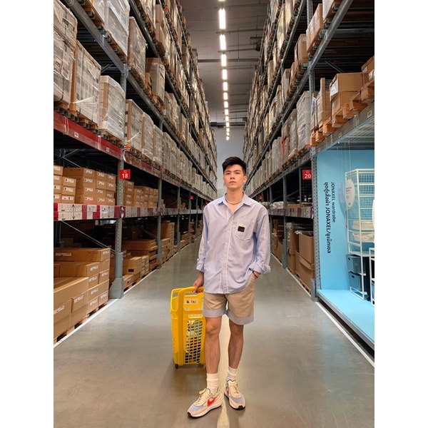 Quần short kaki gấu kẻ