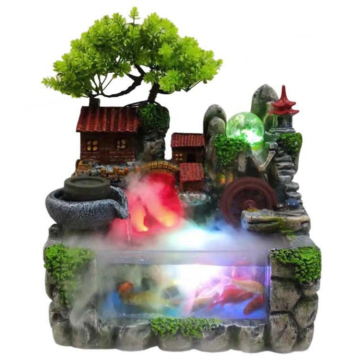 Thác nước phong thủy tài lộc mini để bàn full phụ kiện | BigBuy360 - bigbuy360.vn