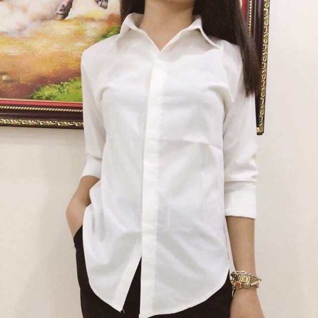 Áo sơ mi cổ đức.
