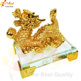 tượng rồng vàng đế thủy tinh