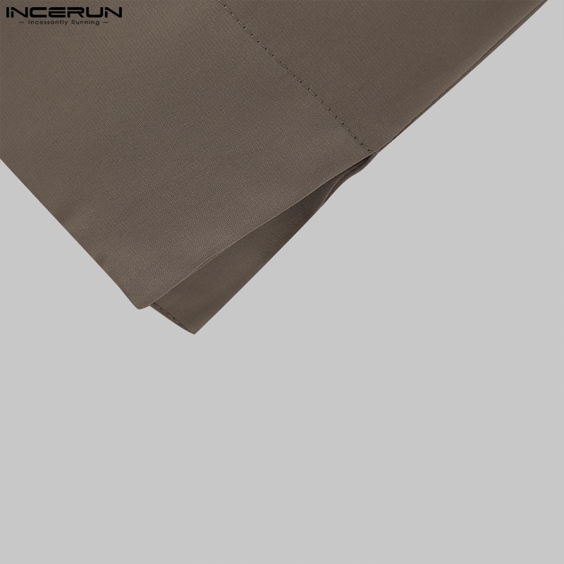 Quần dài Incerun màu trơn giản dị phong cách chino dành cho nam