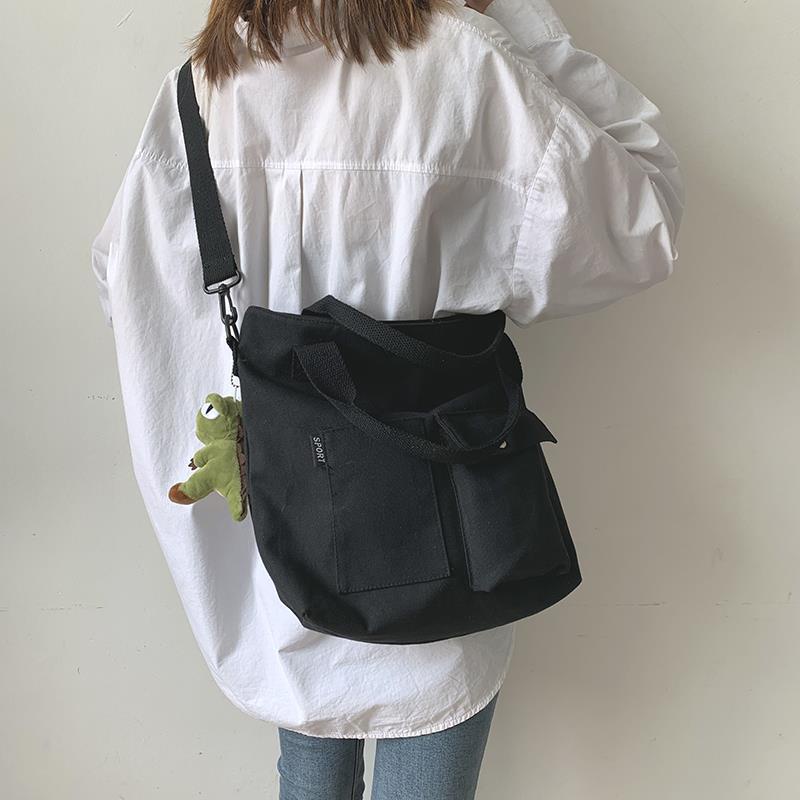 Túi Xách Canvas Cỡ Lớn Phong Cách retro Thời Trang Hàn Quốc