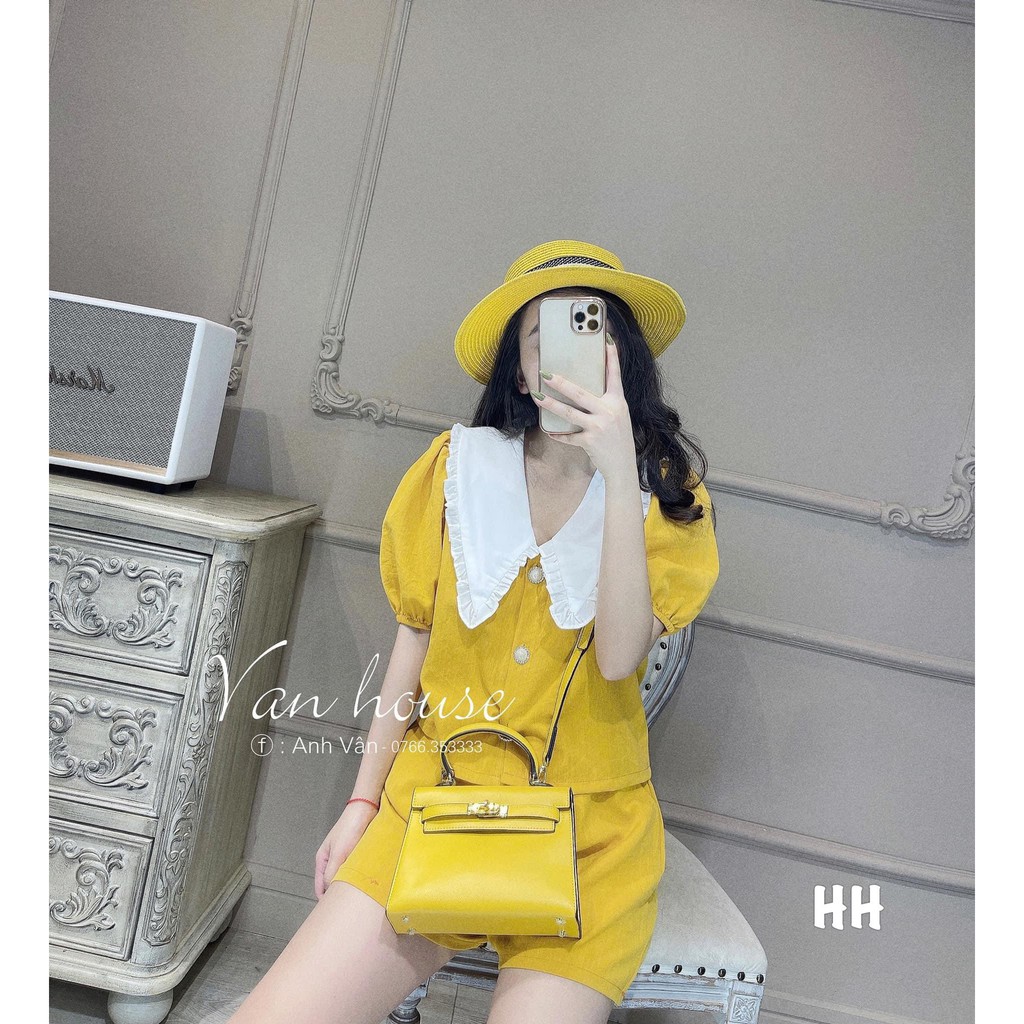 [Mã FAXANH245 giảm 10K đơn 50K] Set Đũi Cổ Bèo Cúc Ngọc Cao Cấp | BigBuy360 - bigbuy360.vn