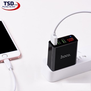 Củ Sạc Đa Năng 3 Cổng Hoco C15 Chính Hãng