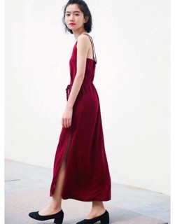 Maxi dây lụa đỏ đô