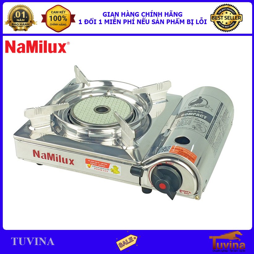 Bếp Ga Mini Hồng Ngoại Namilux PM1817AS Van Inline Cut Ngắt Ga An Toàn - Thân Inox - Hàng Chính Hãng (Bảo Hành 12 Tháng)