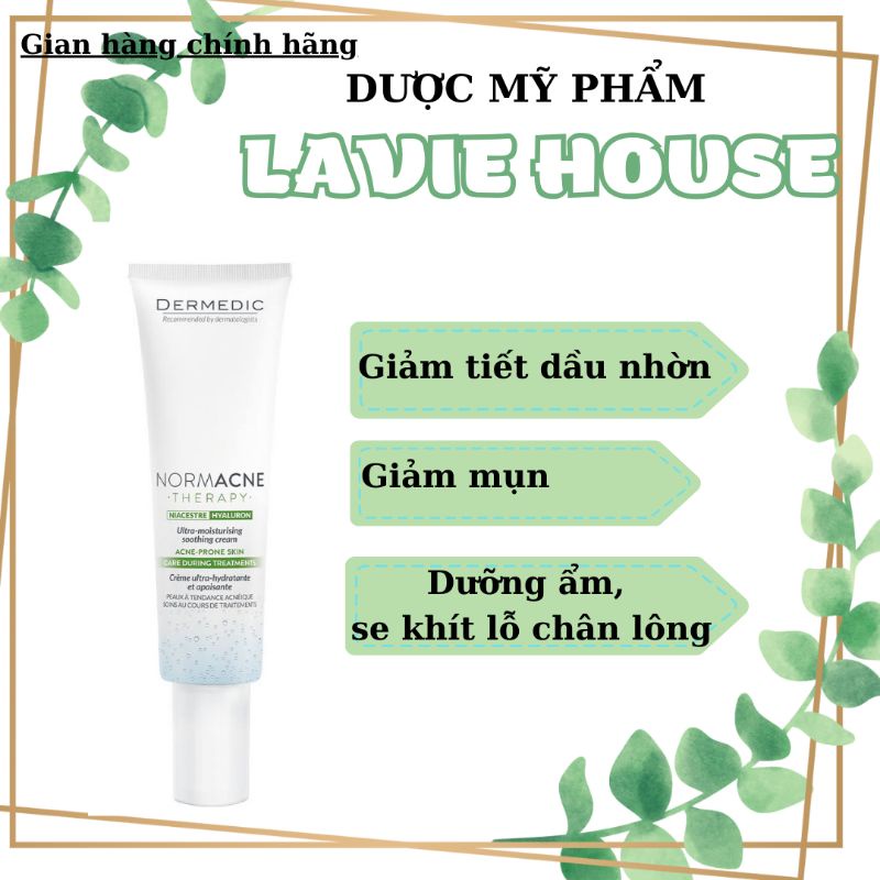 Kem dưỡng ẩm giảm dầu mụn Dermedic Normacne Ultra Moisturising Soothing Cream