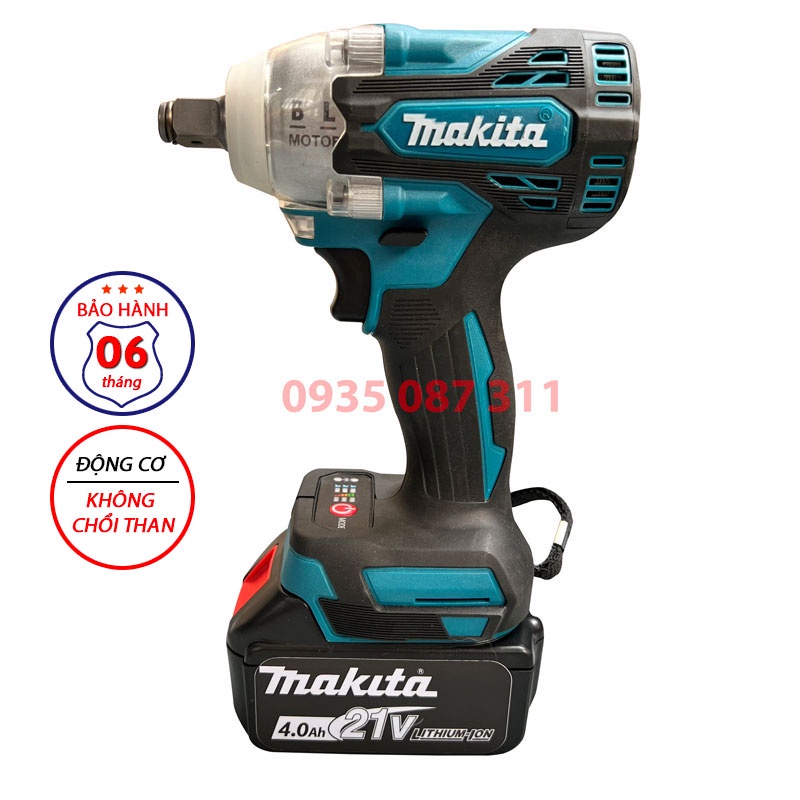Máy Siết Bulong Makita 21V Dùng Pin Không Chổi Than 520Nm Bảo Hành 6 Tháng