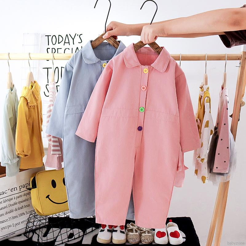 Bộ áo liền quần dài tay phong cách Hàn Quốc đáng yêu dành cho bé gái