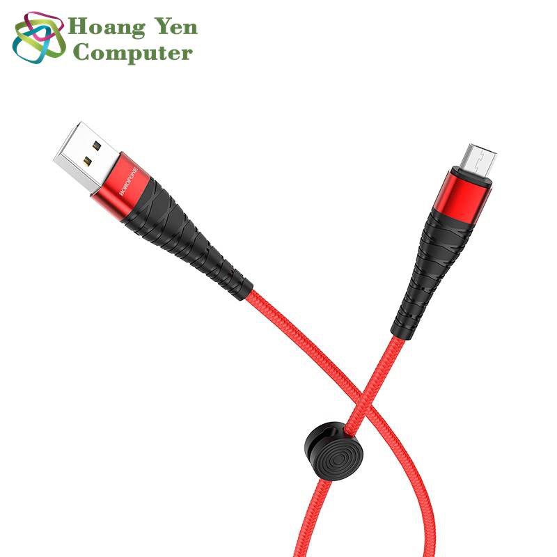 Cáp Sạc MICRO USB Borofone BX32 Dài 25CM Dây Dù Cho Android - BH 12 Tháng 1 đổi 1
