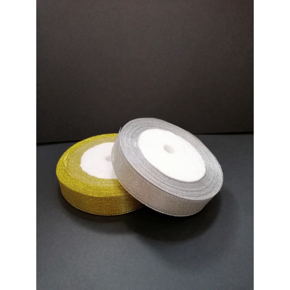 Ruy băng kim tuyến 1cm 2cm 4cm cuộn dài 22m - phụ kiện làm hoa, hoa giả, cây giả, htshop30 - hoa giả,phụ kiện làm hoa, h