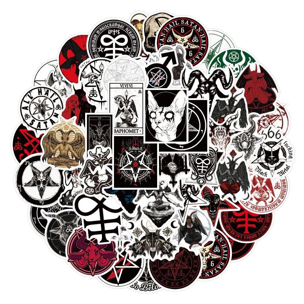 Set 50 Sticker Dán Trang Trí Ván Trượt Laptop
