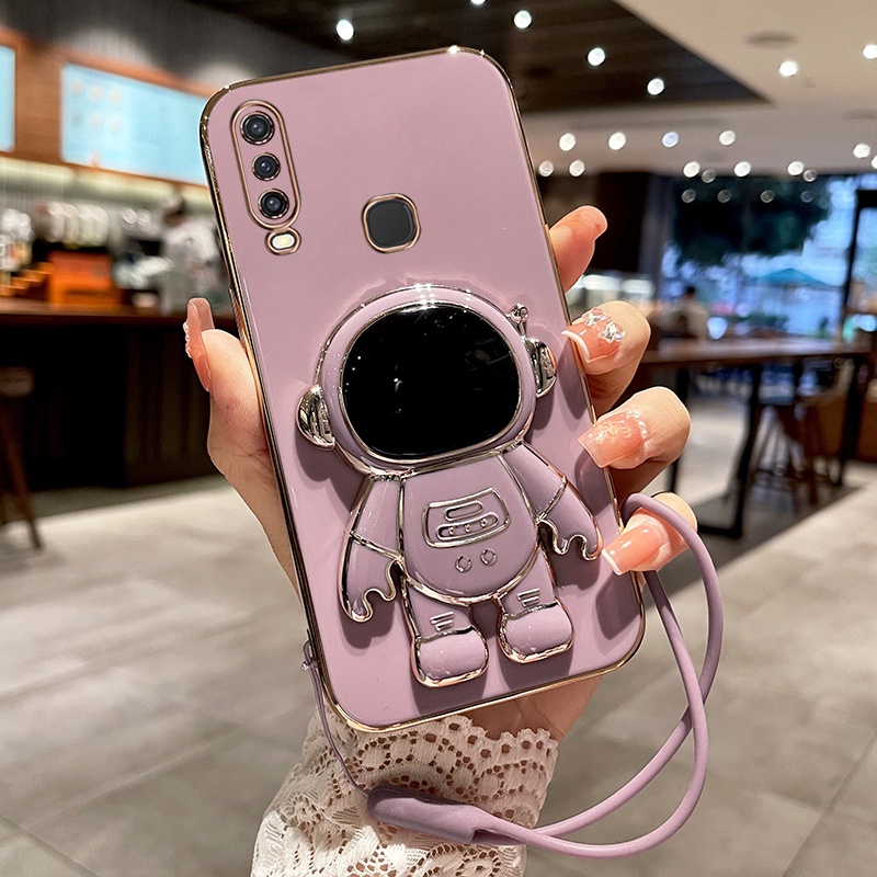Ốp Điện Thoại Cho VIVO Y17 Y15 Y12 Y11 2020 Dẻo Hình Máy Ảnh Sang Trọng Có Giá Đỡ